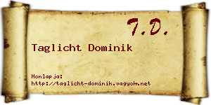 Taglicht Dominik névjegykártya