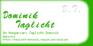 dominik taglicht business card